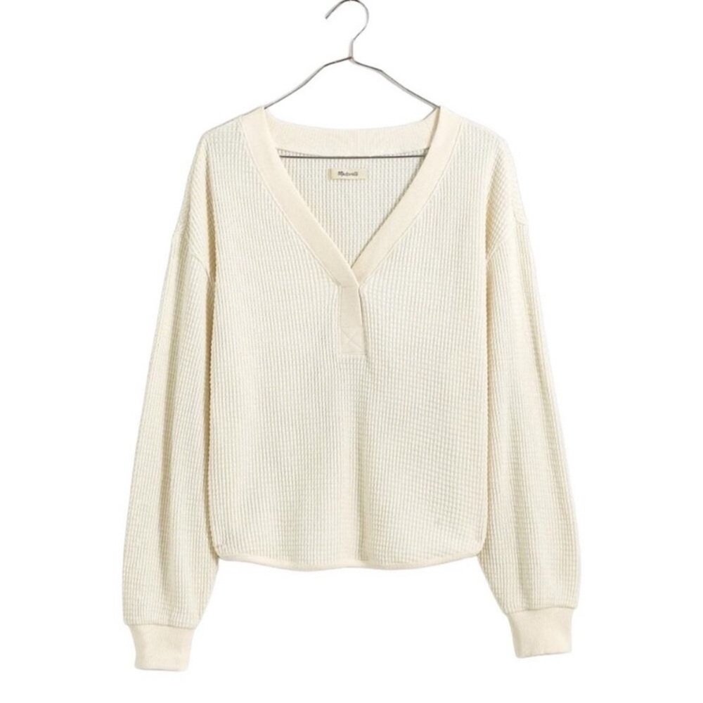 Madewell Brushed Waffle V-Neck Tee
